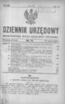 Dziennik Urzędowy Ministerstwa Byłej Dzielnicy Pruskiej 1921.03.12 R.2 Nr11