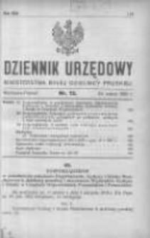 Dziennik Urzędowy Ministerstwa Byłej Dzielnicy Pruskiej 1921.03.24 R.2 Nr13