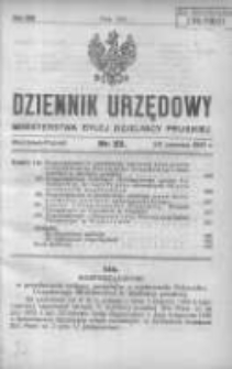 Dziennik Urzędowy Ministerstwa Byłej Dzielnicy Pruskiej 1921.06.23 R.2 Nr22