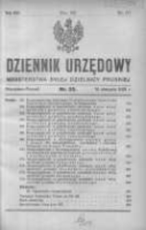 Dziennik Urzędowy Ministerstwa Byłej Dzielnicy Pruskiej 1921.08.19 R.2 Nr25