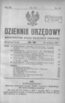 Dziennik Urzędowy Ministerstwa Byłej Dzielnicy Pruskiej 1921.09.27 R.2 Nr28