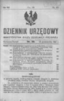 Dziennik Urzędowy Ministerstwa Byłej Dzielnicy Pruskiej 1921.10.10 R.2 Nr29