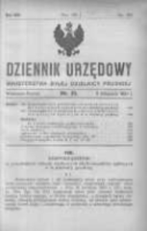 Dziennik Urzędowy Ministerstwa Byłej Dzielnicy Pruskiej 1921.11.08 R.2 Nr31