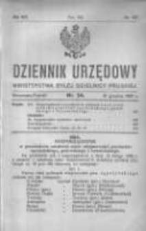 Dziennik Urzędowy Ministerstwa Byłej Dzielnicy Pruskiej 1921.12.31 R.2 Nr34
