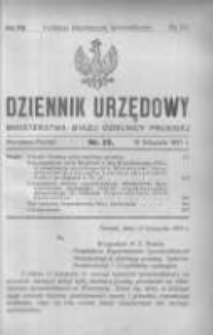 Dziennik Urzędowy Ministerstwa Byłej Dzielnicy Pruskiej 1921.11.13 R.2 Nr32