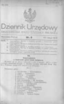 Dziennik Urzędowy Ministerstwa Byłej Dzielnicy Pruskiej 1920.02.25 R.1 Nr8