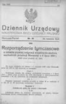 Dziennik Urzędowy Ministerstwa Byłej Dzielnicy Pruskiej 1920.04.30 R.1 Nr19