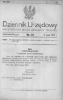Dziennik Urzędowy Ministerstwa Byłej Dzielnicy Pruskiej 1920.05.05 R.1 Nr21