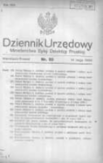 Dziennik Urzędowy Ministerstwa Byłej Dzielnicy Pruskiej 1920.05.14 R.1 Nr22
