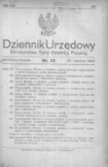 Dziennik Urzędowy Ministerstwa Byłej Dzielnicy Pruskiej 1920.06.23 R.1 Nr33