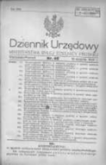 Dziennik Urzędowy Ministerstwa Byłej Dzielnicy Pruskiej 1920.08.19 R.1 Nr46