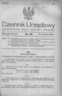 Dziennik Urzędowy Ministerstwa Byłej Dzielnicy Pruskiej 1920.09.30 R.1 Nr59