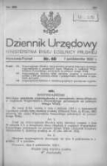Dziennik Urzędowy Ministerstwa Byłej Dzielnicy Pruskiej 1920.10.07 R.1 Nr60