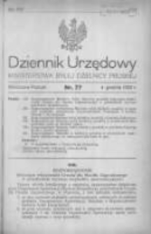 Dziennik Urzędowy Ministerstwa Byłej Dzielnicy Pruskiej 1920.12.04 R.1 Nr77