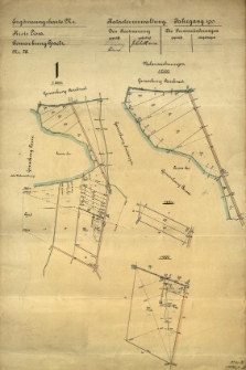 Erg&auml;nzungskarte Nr Kreis Lissa. Gemarkung Graetz. Nr 38. Katasterverwaltung. Der Kartenauszug gepr&uuml;ft [...] gefertigt [...] 12. 08. 09