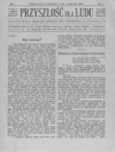 Przyszłość dla Ludu: miesięcznik poświęcony walce z alkoholizmem. 1905.10.01 R.1 nr7