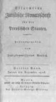 Allgemeine Juristische Monatsschrift f&uuml;r die Preussischen Staaten. 1806 Bd.3