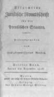 Allgemeine Juristische Monatsschrift für die Preussischen Staaten. 1806 Bd.3