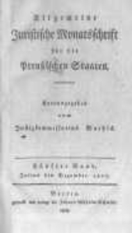 Allgemeine Juristische Monatsschrift f&uuml;r die Preussischen Staaten. 1807 Bd.5