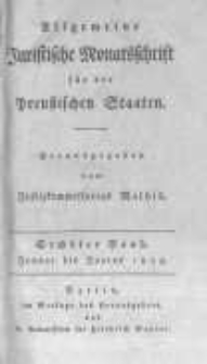 Allgemeine Juristische Monatsschrift für die Preussischen Staaten. 1808 Bd.6