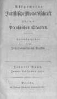 Allgemeine Juristische Monatsschrift für die Preussischen Staaten. 1811 Bd.10