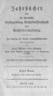Jahrb&uuml;cher f&uuml;r die Preussische Gesetzgebung, Rechtswissenschaft und Rechtsverwaltung. 1814 Bd.1