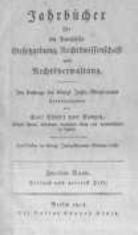 Jahrb&uuml;cher f&uuml;r die Preussische Gesetzgebung, Rechtswissenschaft und Rechtsverwaltung. 1814 Bd.2