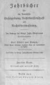 Jahrbücher für die Preussische Gesetzgebung, Rechtswissenschaft und Rechtsverwaltung. 1814 Bd.2