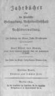 Jahrbücher für die Preussische Gesetzgebung, Rechtswissenschaft und Rechtsverwaltung. 1814 Bd.3