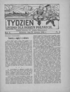 Tydzień: pismo dla rodzin polskich: dodatek niedzielny do "Gazety Szamotulskiej" 1935.01.27 R.10 Nr4