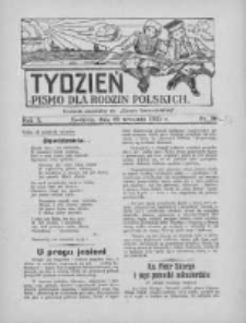 Tydzień: pismo dla rodzin polskich: dodatek niedzielny do "Gazety Szamotulskiej" 1935.09.29 R.10 Nr37