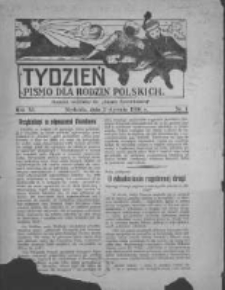 Tydzień: pismo dla rodzin polskich: dodatek niedzielny do "Gazety Szamotulskiej" 1936.01.05 R.11 Nr1