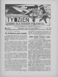 Tydzień: pismo dla rodzin polskich: dodatek niedzielny do "Gazety Szamotulskiej" 1936.05.17 R.11 Nr20