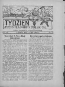 Tydzień: pismo dla rodzin polskich: dodatek niedzielny do "Gazety Szamotulskiej" 1936.07.19 R.11 Nr27