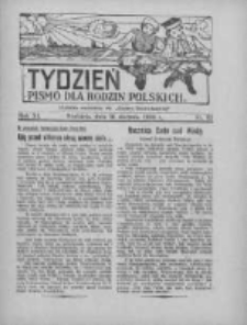 Tydzień: pismo dla rodzin polskich: dodatek niedzielny do "Gazety Szamotulskiej" 1936.08.16 R.11 Nr31