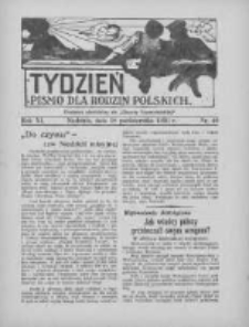Tydzień: pismo dla rodzin polskich: dodatek niedzielny do "Gazety Szamotulskiej" 1936.10.18 R.11 Nr40