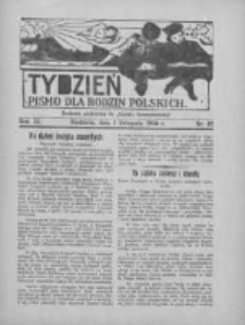 Tydzień: pismo dla rodzin polskich: dodatek niedzielny do "Gazety Szamotulskiej" 1936.11.01 R.11 Nr42