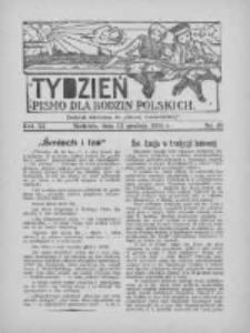 Tydzień: pismo dla rodzin polskich: dodatek niedzielny do "Gazety Szamotulskiej" 1936.12.13 R.11 Nr48