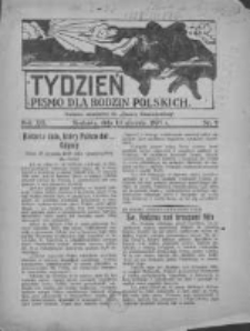 Tydzień: pismo dla rodzin polskich: dodatek niedzielny do "Gazety Szamotulskiej" 1937.01.10 R.12 Nr2