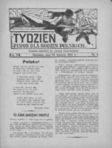 Tydzień: pismo dla rodzin polskich: dodatek niedzielny do "Gazety Szamotulskiej" 1937.01.24 R.12 Nr4