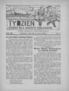 Tydzień: pismo dla rodzin polskich: dodatek niedzielny do "Gazety Szamotulskiej" 1937.01.31 R.12 Nr5