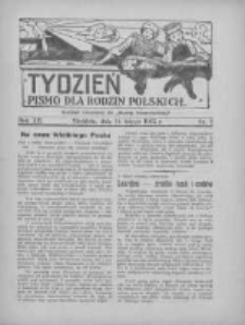 Tydzień: pismo dla rodzin polskich: dodatek niedzielny do "Gazety Szamotulskiej" 1937.02.14 R.12 Nr7