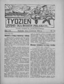 Tydzień: pismo dla rodzin polskich: dodatek niedzielny do "Gazety Szamotulskiej" 1937.04.04 R.12 Nr14