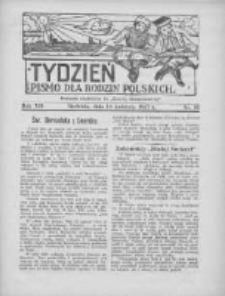 Tydzień: pismo dla rodzin polskich: dodatek niedzielny do "Gazety Szamotulskiej" 1937.04.18 R.12 Nr16