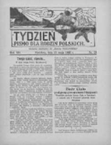 Tydzień: pismo dla rodzin polskich: dodatek niedzielny do "Gazety Szamotulskiej" 1937.05.23 R.12 Nr21