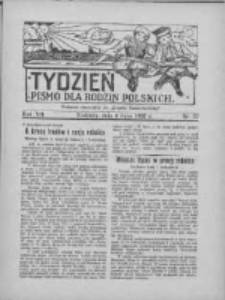 Tydzień: pismo dla rodzin polskich: dodatek niedzielny do "Gazety Szamotulskiej" 1937.07.04 R.12 Nr27