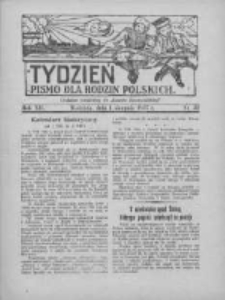 Tydzień: pismo dla rodzin polskich: dodatek niedzielny do "Gazety Szamotulskiej" 1937.08.01 R.12 Nr31