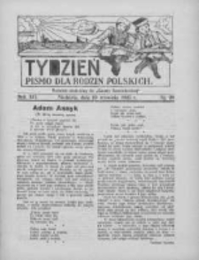 Tydzień: pismo dla rodzin polskich: dodatek niedzielny do "Gazety Szamotulskiej" 1937.09.19 R.12 Nr38