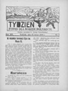 Tydzień: pismo dla rodzin polskich: dodatek niedzielny do "Gazety Szamotulskiej" 1938.02.13 R.13 Nr7