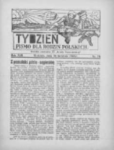 Tydzień: pismo dla rodzin polskich: dodatek niedzielny do "Gazety Szamotulskiej" 1938.04.24 R.13 Nr16
